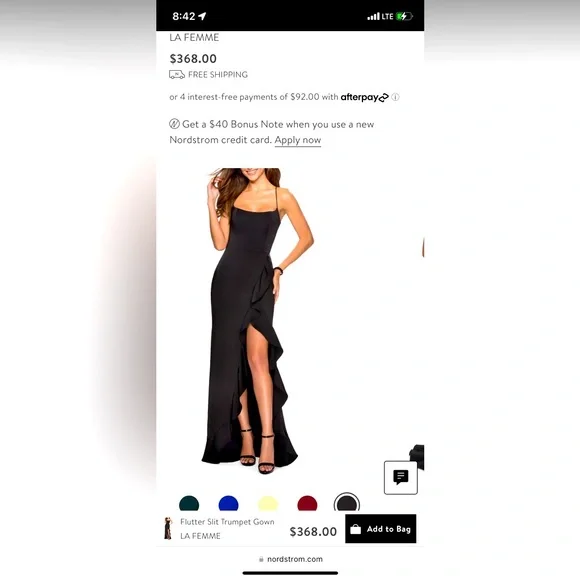 Black La Femme Prom Dress from Nordstrom